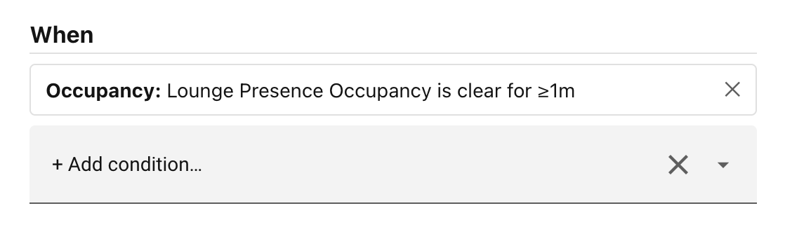 Occupancy condition summary.