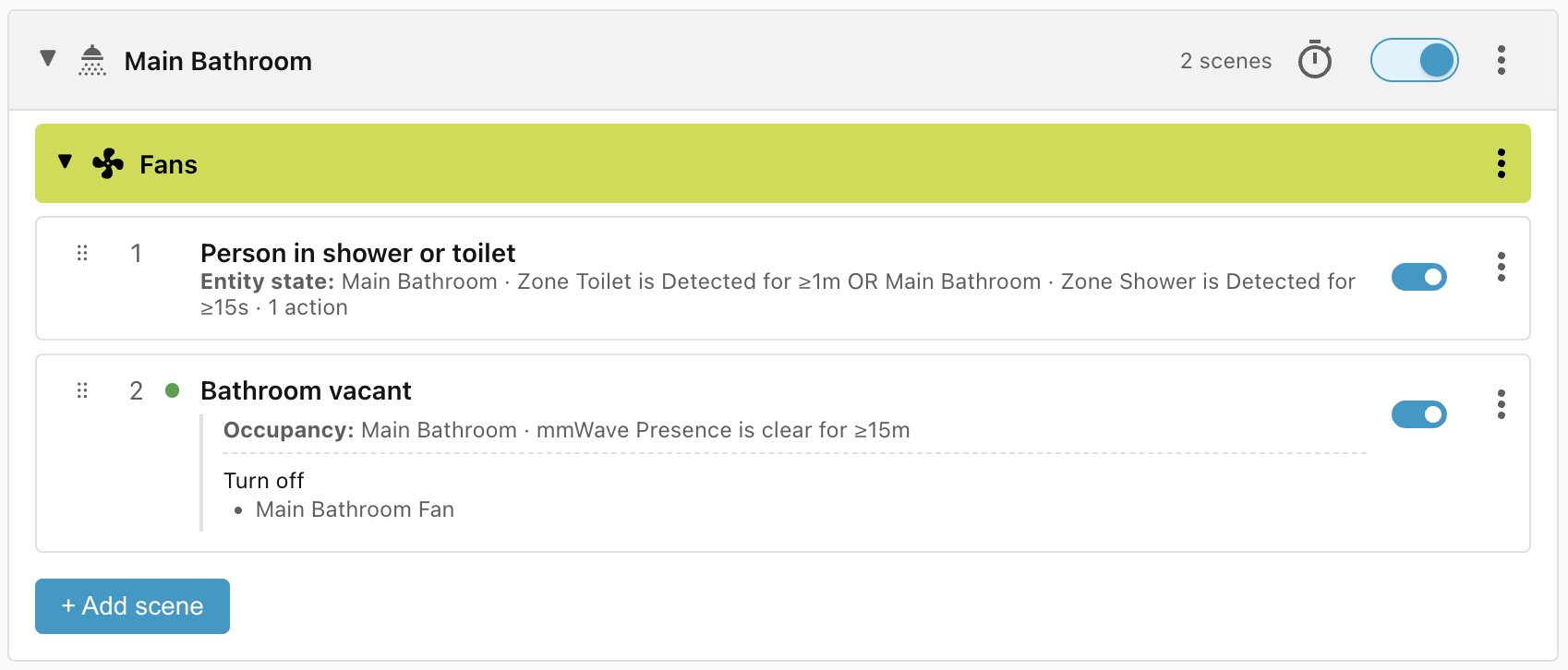 Bathroom vacant.