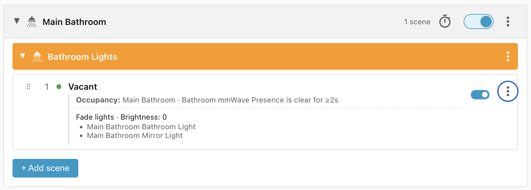 When the bathroom becomes vacant. When the bathroom becomes vacant.