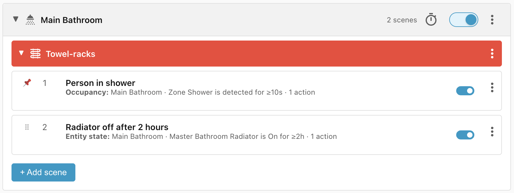 Increase priority of person in shower. Increase priority of person in shower.