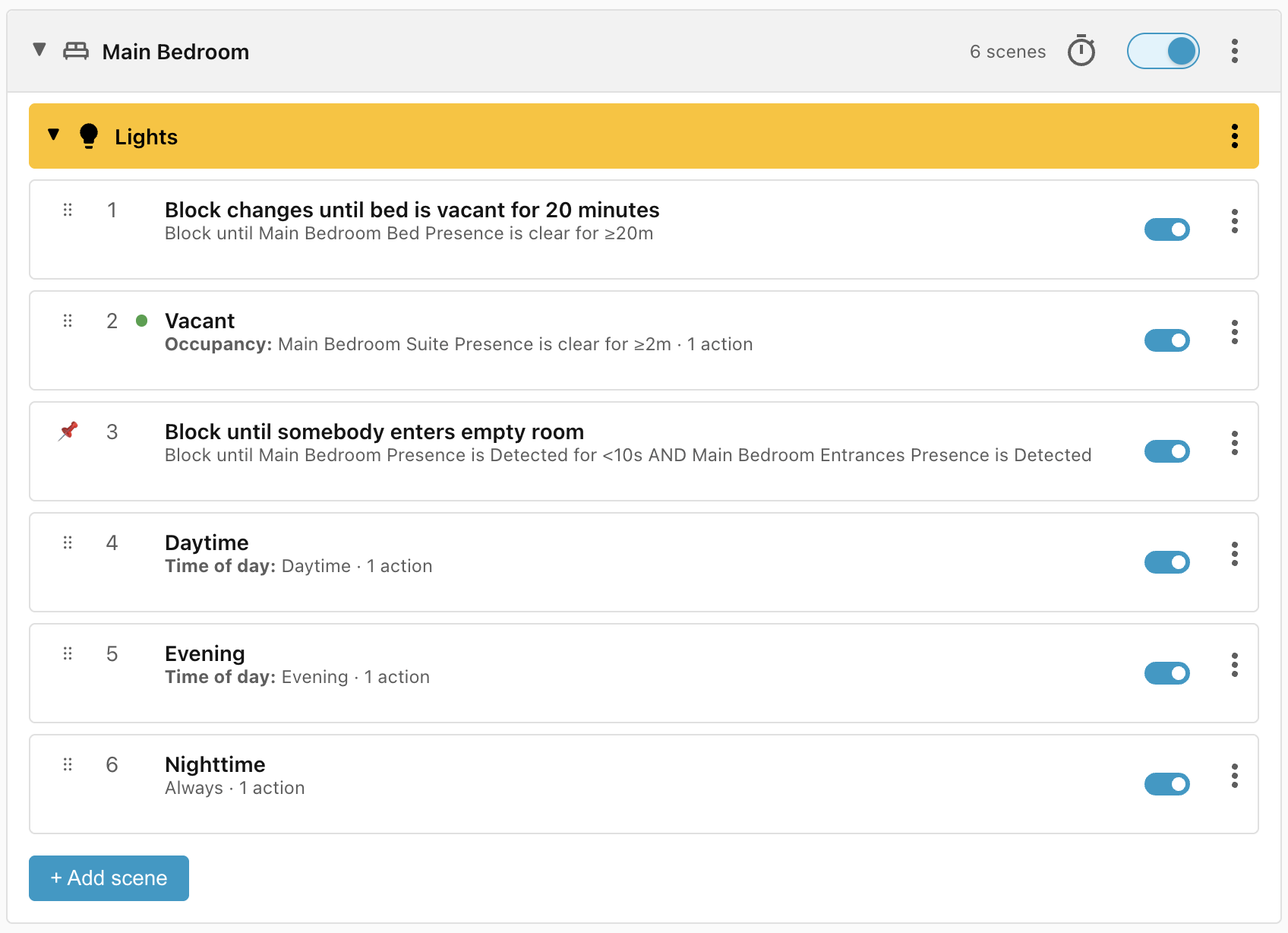 Block changes until bed is vacant for 20 minutes. Block changes until bed is vacant for 20 minutes.