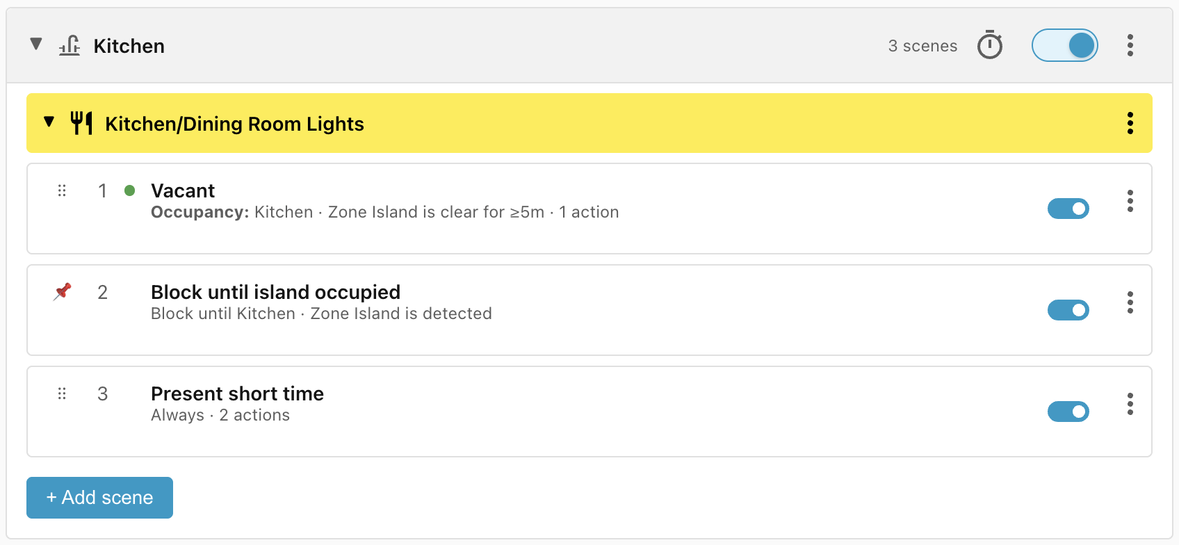 Block until island occupied.