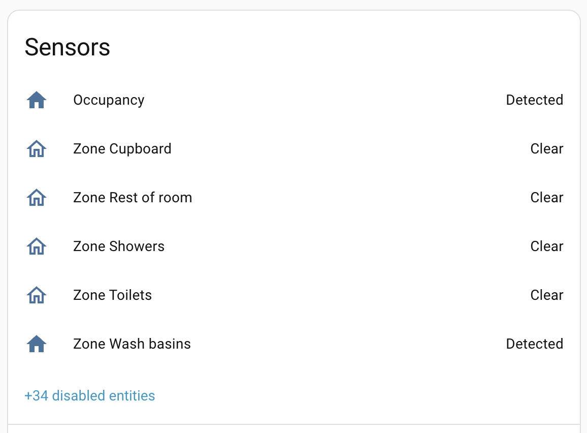 Sensors enabled by default.