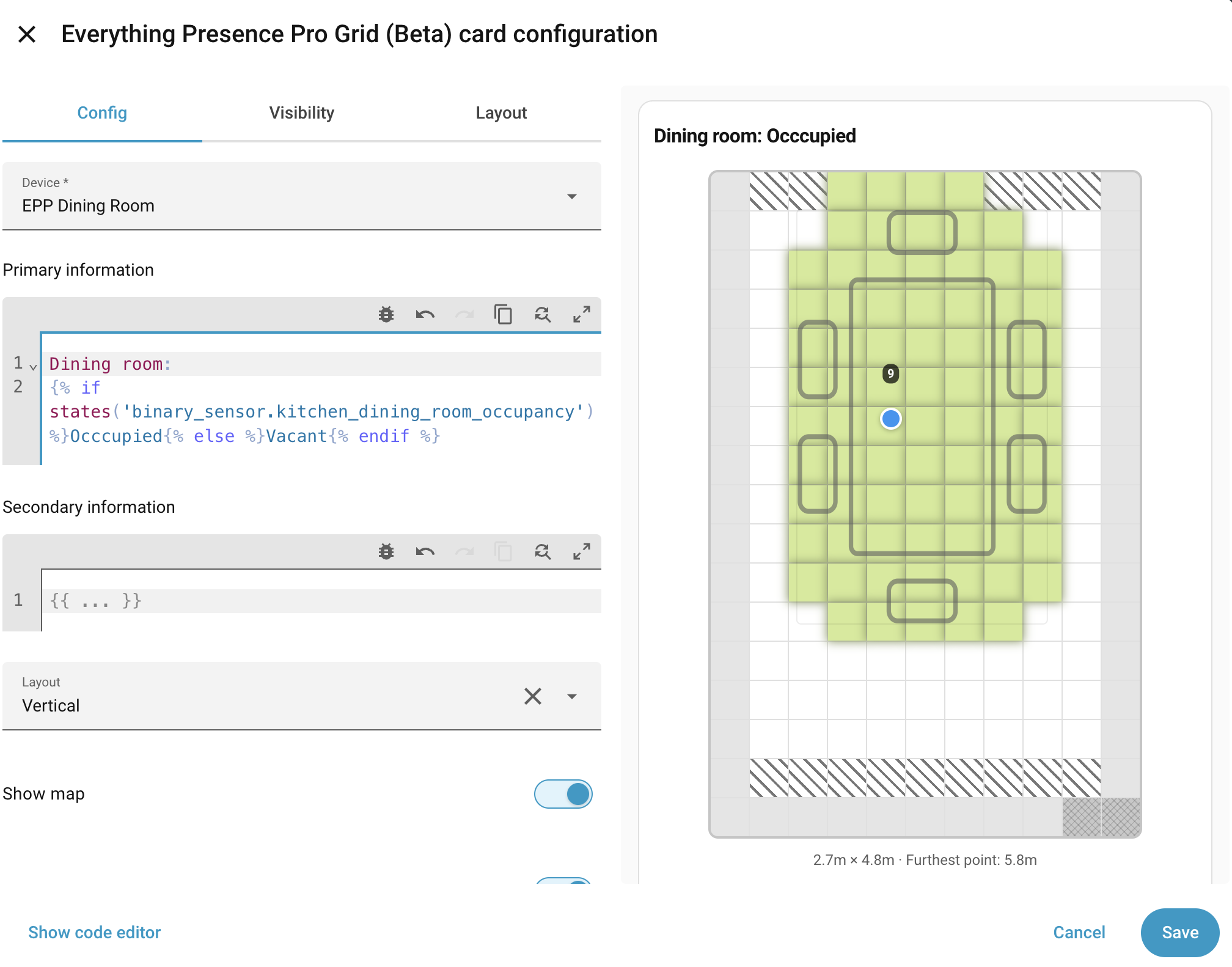Adding the card to a dashboard.